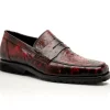 Online Mauri 4894/7 Ostrich Penny Loafers Black Cherry BlackCherry