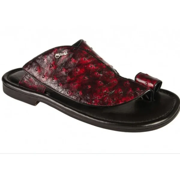 Best Mauri 1951/8 Ostrich Sandals Black Cherry (Special Order) BlackCherry