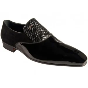 Shop Mauri 4843/3 Patent / Alligator / Suede / Gros Grain Shoes (Special Order) Black