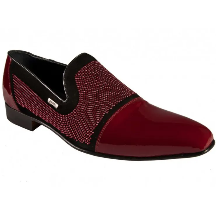 Hot Mauri 4908 Patent / Suede Shoes Red / Black (Special Order)