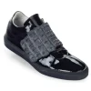 Best Sale Mauri 8561 Patent Leather & Hornback Sneakers Black / Dark Gray (Special Order) Black/DarkGray