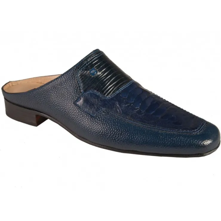 Cheap Mauri 4829/8 Pebble Grain / Ostrich Leg / Tejus Slip-on Iris Blue (Special Order) IrisBlue