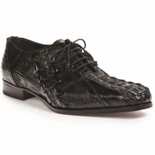 Discount Mauri 4844 Pelligrini Crocodile & Hornback Oxfords (Special Order) Black