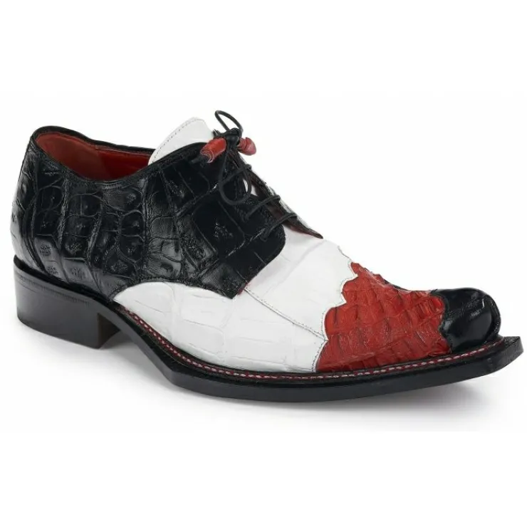 Online Mauri 44207 Piave Hornback & Crocodile Shoes Red / Black / White (Special Order) Red/White/Black