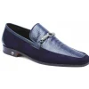 Store Mauri 4800 Priest Ostrich & Suede Loafers Wonder Blue (Special Order) WonderBlue