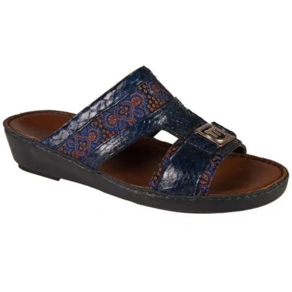 New Mauri 5148 Python / Fabric Sandals Blue / Matahari Blue (Special Order)