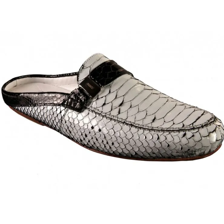 Hot Mauri 13021 Python / Fabric Slip-on Malabo Black / White (Special Order)