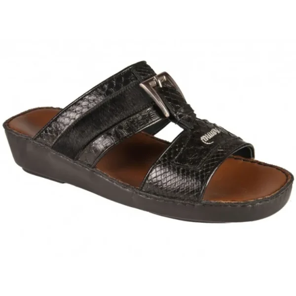 Shop Mauri 5143 Python / Pony Sandals (Special Order) Black