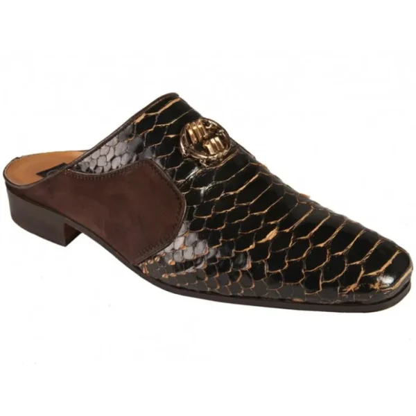 Fashion Mauri 3201 Python / Suede Slip-on Cognac / Testa Di Moro (Special Order)