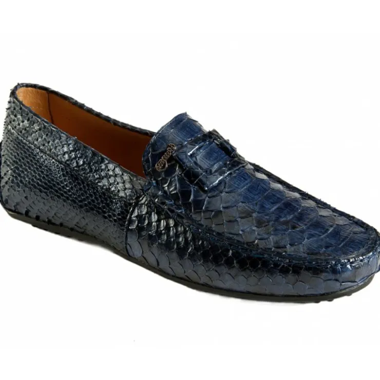 Clearance Mauri 3405 Python Casual Dress Shoes (Special Order) Blue