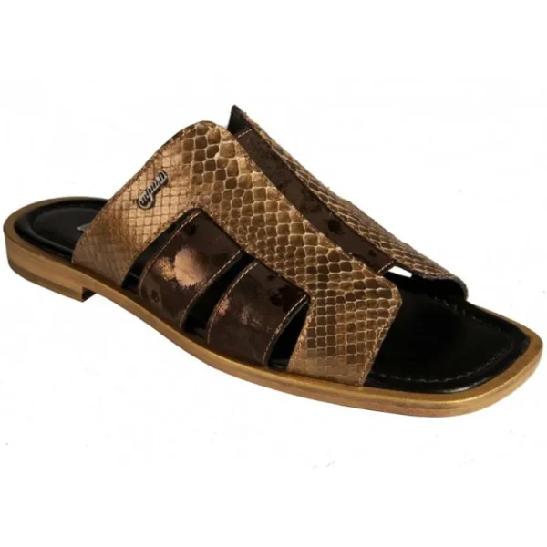 Store Mauri 1643/3 Python Pegaso / Fabric Machado Rutenio Sandals Gold 14k (Special Order)