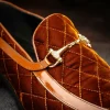 Hot Mauri 3257/1 Quilted Velvet / Patent Leather Bit Loafers (Special Order) Cognac