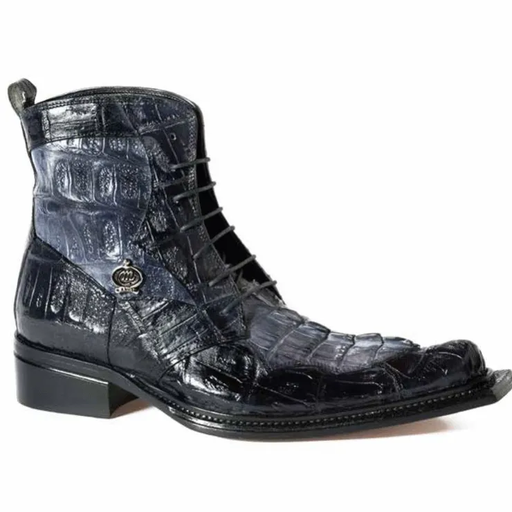 Cheap Mauri 42742 Raffaello Crocodile & Hornback Boots Gray / Black (Special Order) Gray/Black