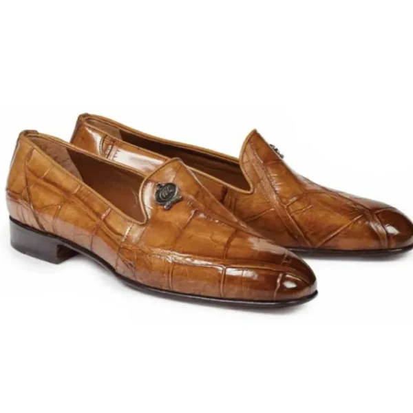 Store Mauri 1017 S Ghiberti Alligator Loafers (Special Order) Brandy