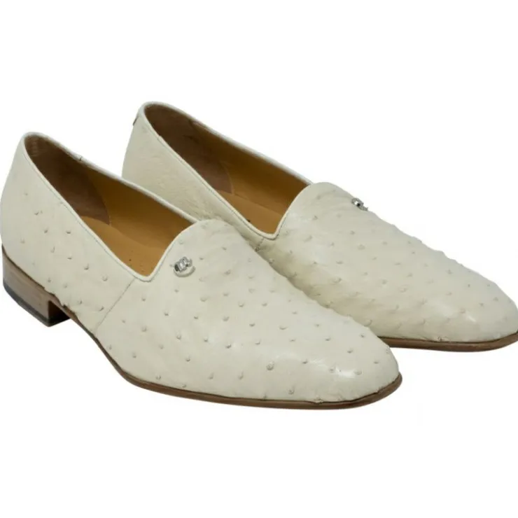 Flash Sale Mauri 3034 Sandstone Ostrich Leg Loafers Winter White (Special Order) WinterWhite