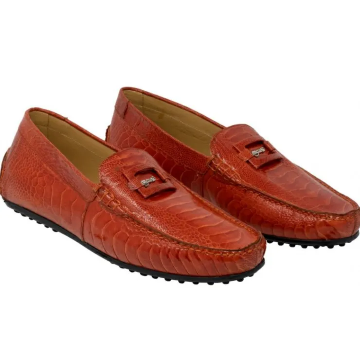 Best Sale Mauri 3405 Scenic Ostrich Driving Loafers Red (Special Order) Black