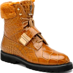 Best Sale Mauri 3240 Smoke Alligator/ Mink/ Nappa Boots (Special Order) Toffee