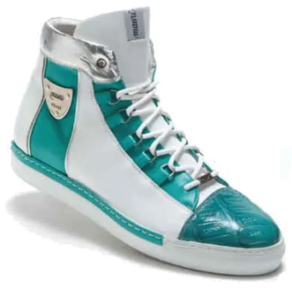 mauri__soda_nappa_amp_cro_0.webp Cheap Mauri 8520 Soda Nappa & Croco Sneakers Seawater / White (Special Order) Seawhite/White