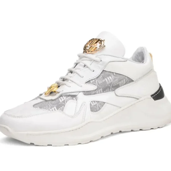 Best Mauri 8464/2 Sonic Time / Fabric / Baby Croc & Nappa Sneaker White