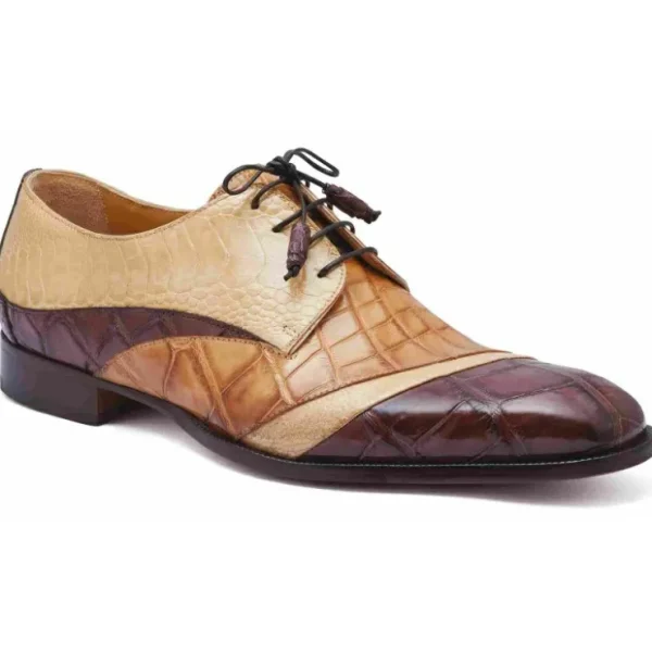 mauri__swag_alligator_amp_0-1.webp Outlet Mauri 3064 Swag Alligator & Ostrich Shoes Tmoro / Brandy / Bone (Special Order) Tmoro/Brandy/Bone