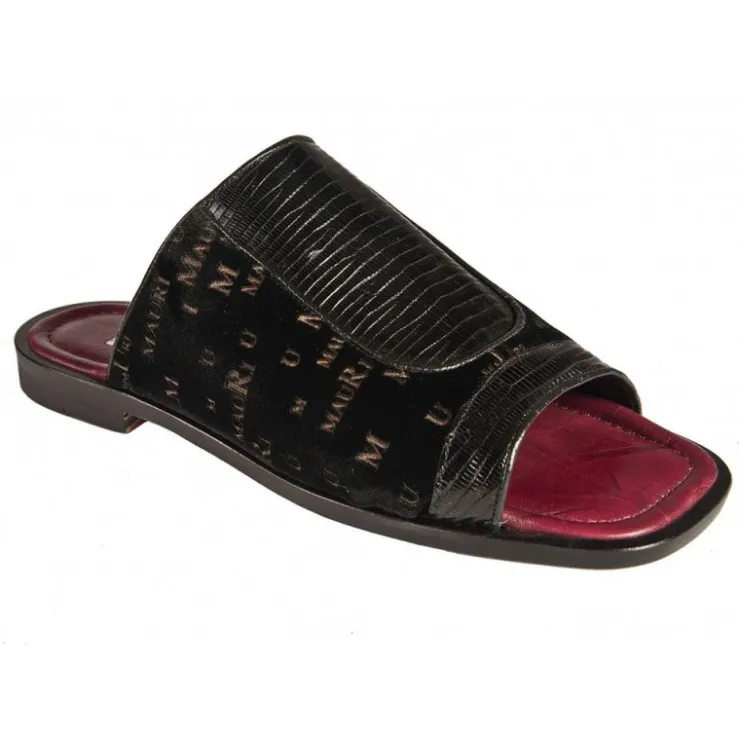 Best Mauri 1420/2 Tejus / Velvet Laser Sandals (Special Order) Black