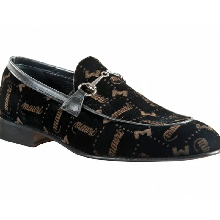 Store Mauri 4862/1 Velvet / Calfskin Shoes (Special Order) Black