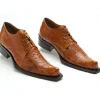 Discount Mauri 44295 Viper Crocodile & Eel Shoes (SPECIAL ORDER) Cognac