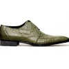 Hot Mauri Bartolomco 53141-1 Alligator Derby Shoes Money Green (SPECIAL ORDER) MoneyGreen