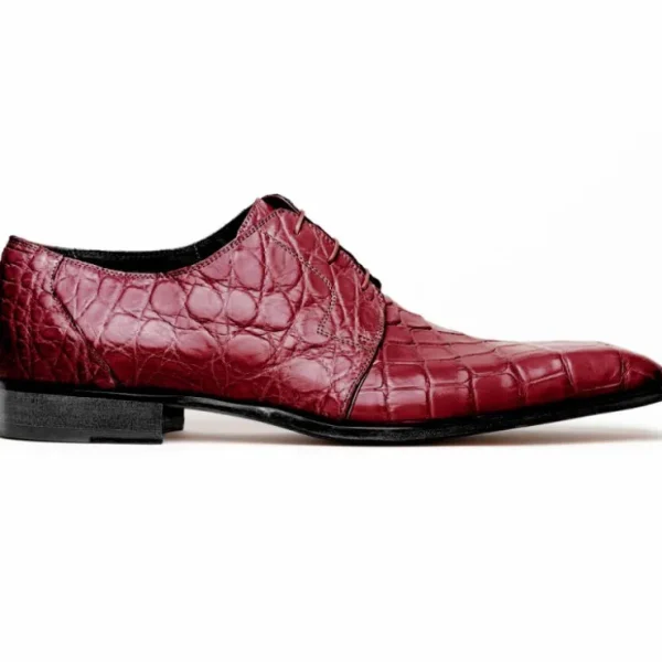mauri_bartolomco__alligat_0-4.webp Fashion Mauri Bartolomco 53141-1 Alligator Derby Shoes Ruby Red (Special Order) RubyRed