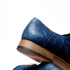 Discount Mauri Bartolomco 53141-1 Alligator Derby Shoes (SPECIAL ORDER) Blue