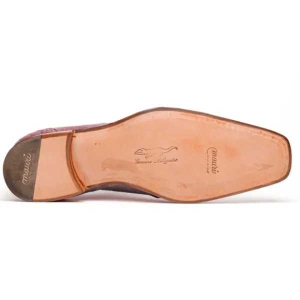 mauri_bartolomco__alligat_4-4.webp Fashion Mauri Bartolomco 53141-1 Alligator Derby Shoes Ruby Red (Special Order) RubyRed