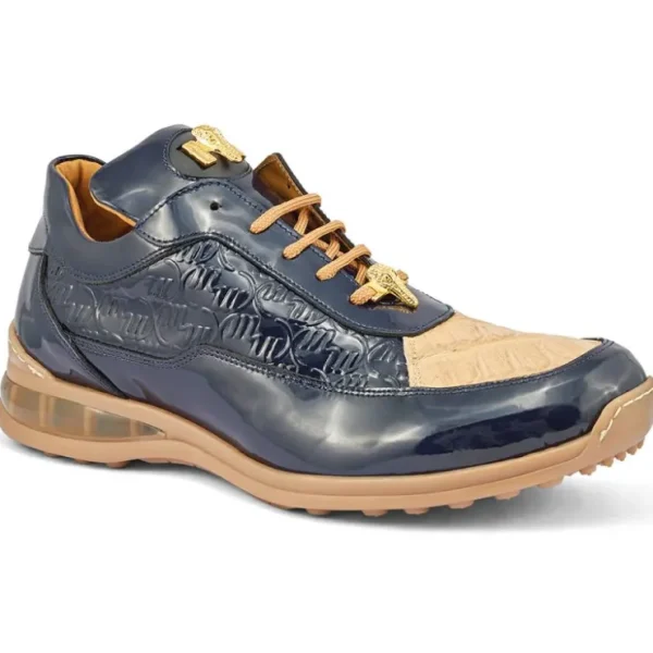 Fashion Mauri Bubble 8900/2 Patent / Baby Croc & Patent Embossed Sneakers W Blue / Champagne