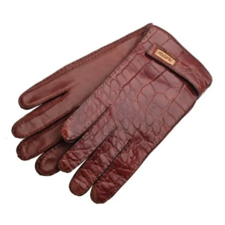 Cheap Mauri Crocodile Gloves (Special Order) Gold