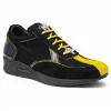 Hot Mauri M791 Baby Crocodile / Suede / Patent Sneakers Yellow / Black (Special Order)