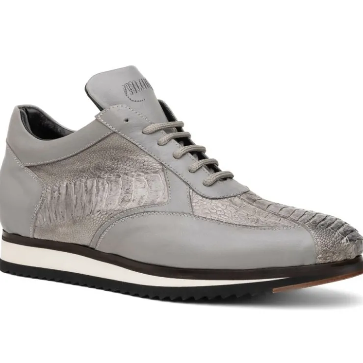 Fashion Mauri M770/4 Bolt Ostrich Leg & Nappa Sneaker Light Grey LightGrey