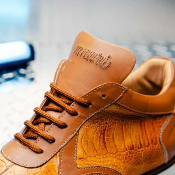 mauri_m_bolt_ostrich_leg__5.webp Outlet Mauri M770/4 Bolt Ostrich Leg & Nappa Sneaker Chestnut / Cognac