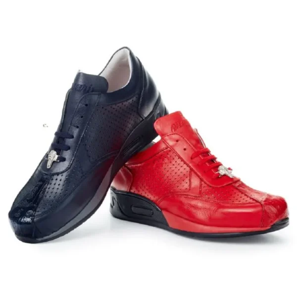 Fashion Mauri M770 Cherry Nappa & Crocodile Sneakers (Special Order) Various