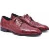 Clearance Mauri M777 Crocodile & Hornback Shoes (Special Order) Burgundy