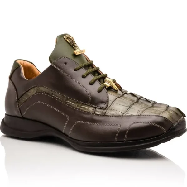 Discount Mauri M799 Hornback / Nappa Sneakers Sport Rust & Money Green SportRust&MoneyGreen