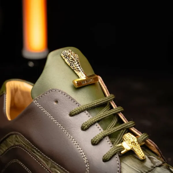 Discount Mauri M799 Hornback / Nappa Sneakers Sport Rust & Money Green SportRust&MoneyGreen