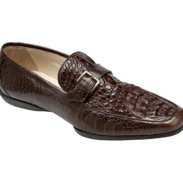 Online Mauri Martini 9259 Ostrich &amp; Hornback Strap Loafers Sport Rust (Special Order) SportRust