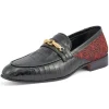 Flash Sale Mauri Monet 4946 Ostrich Leg and Matahari Fabric loafers Black / Coral