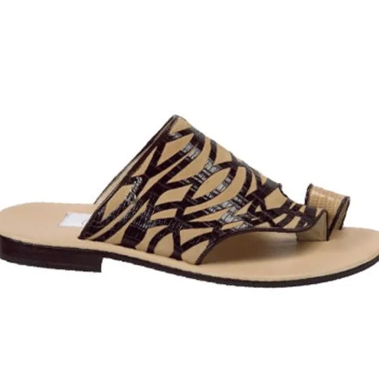 Outlet Mauri Muscat 1672 Suede &amp; Lizard Sandals (Special Order) Dune