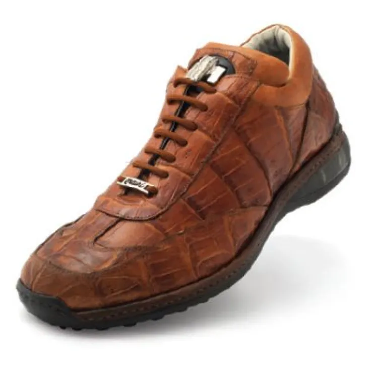 Fashion Mauri Swamp 8690 Crocodile Sneakers (Special Order) Cognac