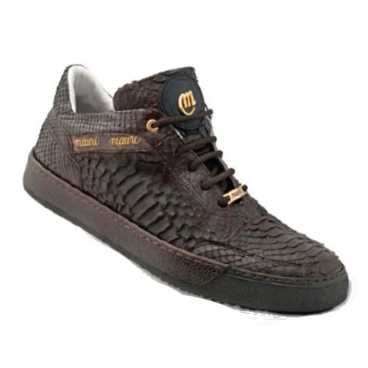 Discount Mauri Thai 8516 Python & Pebble Grain Sneakers Dark Brown (Special Order) DarkBrown