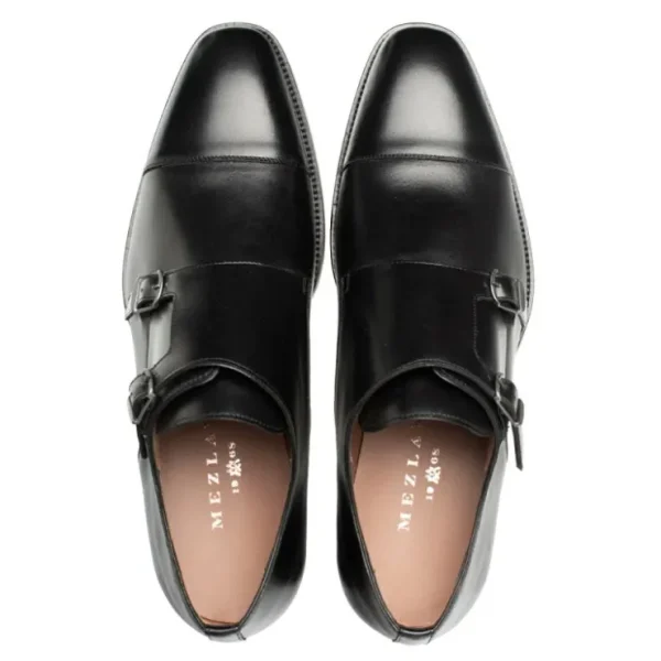 Best Sale Mezlan Actore Double Monk Strap (21151) Black