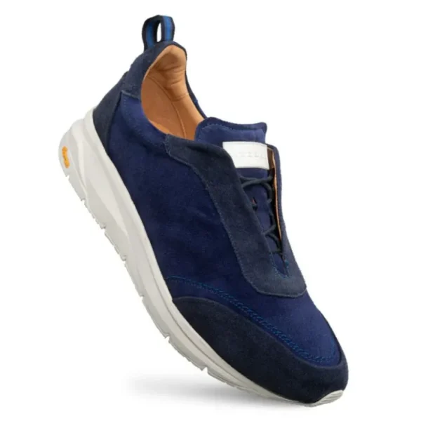 Clearance Mezlan Alcoy Suede Sneaker (21118) Blue