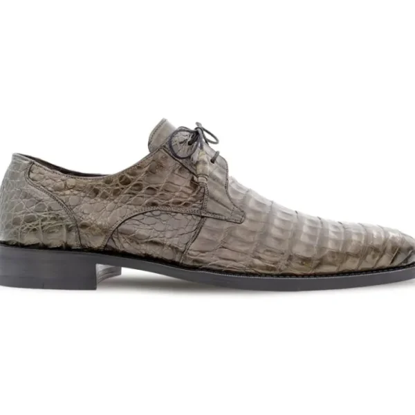 Store Mezlan Anderson Crocodile Derby Shoes (13584-F) Gray