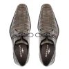 Store Mezlan Anderson Crocodile Derby Shoes (13584-F) Gray