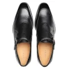 Hot Mezlan Bernardo Deer/Shine Monk Strap (20969) Black